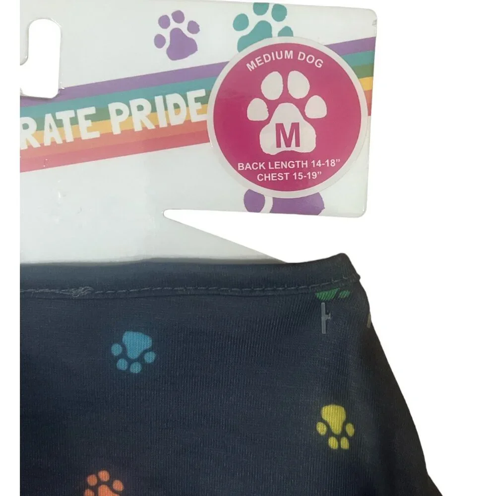Celebrate Pride Dog Puppy T Shirt M Love Wins Gray w/ Rainbow Colors